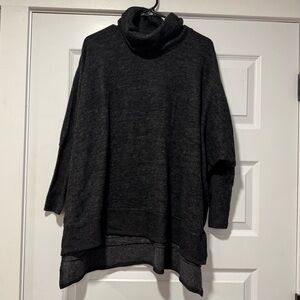Oversized Cherish Charcoal Cowl Neck Sweater